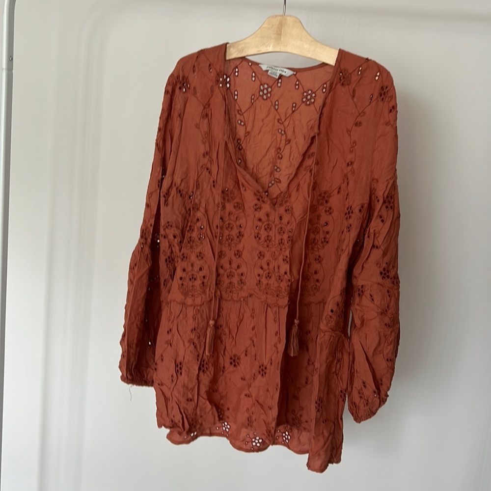 American Eagle Outfitters Eyelet Boho Top